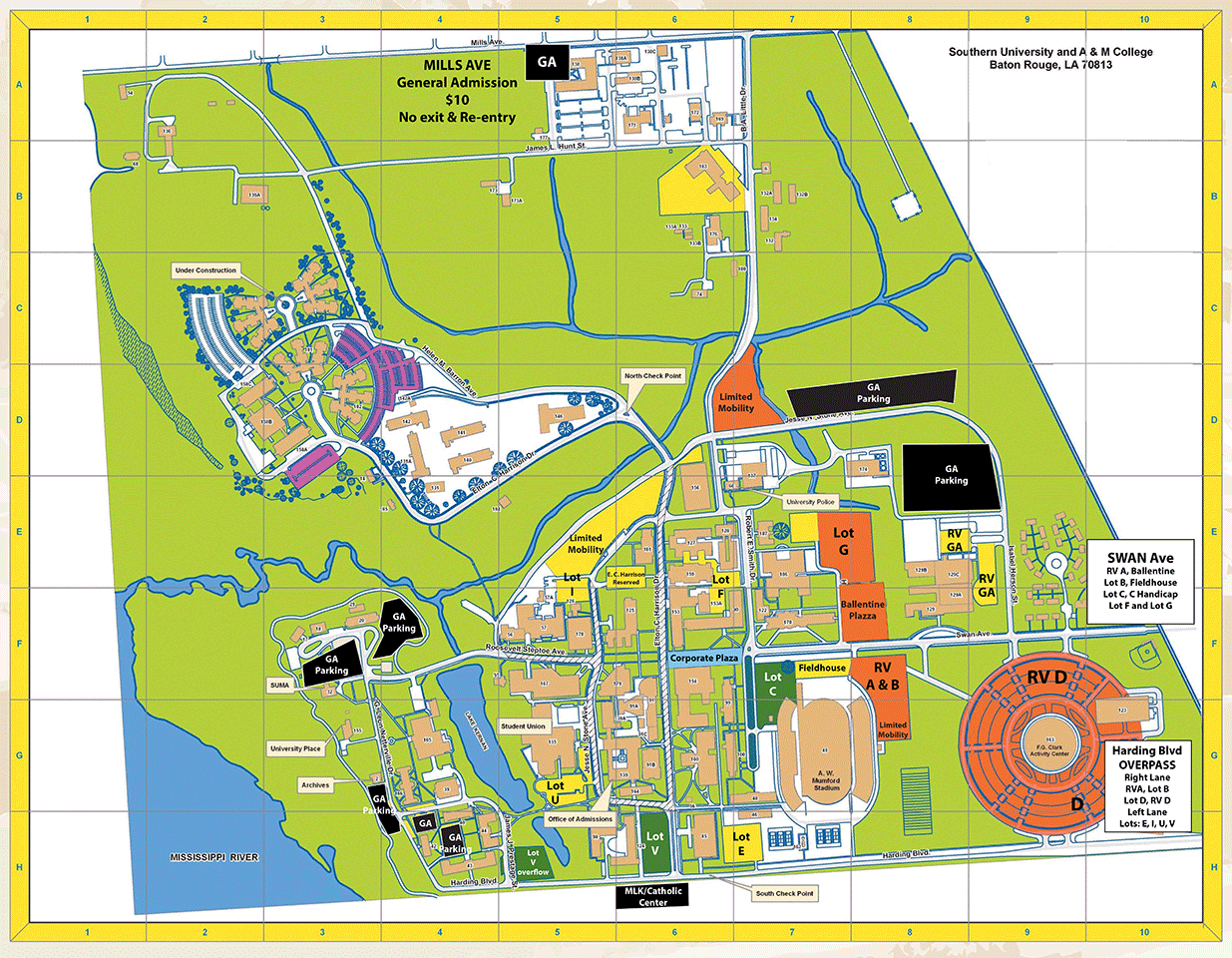 Southern University Campus Map